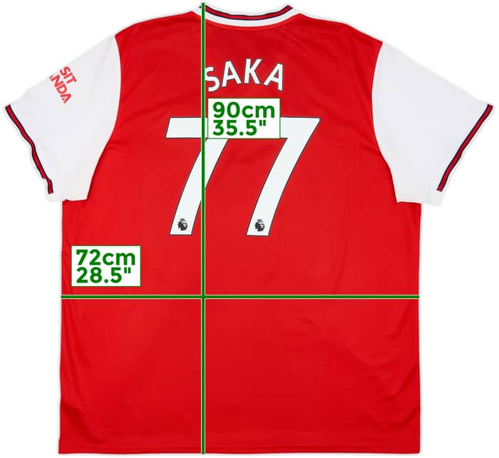 2019-20 Arsenal Home Shirt Saka #77 - 8/10 - (3XL)