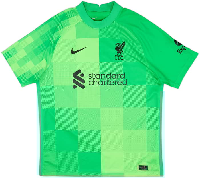 2021-22 Liverpool GK S/S Shirt A.Becker #1 - 9/10 - (L)