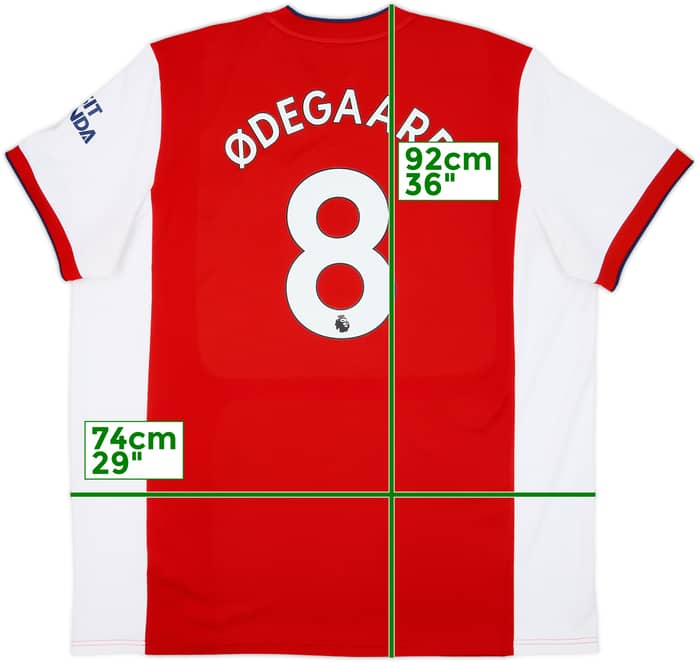 2021-22 Arsenal Home Shirt Odegaard #8 - 9/10 - (3XL)