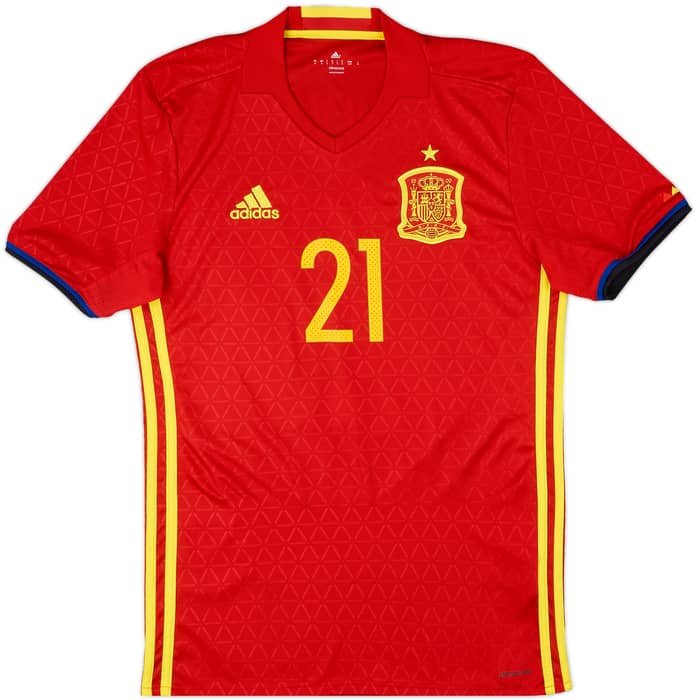 2016-17 Spain Home Shirt Silva #21 - 10/10 - (S)
