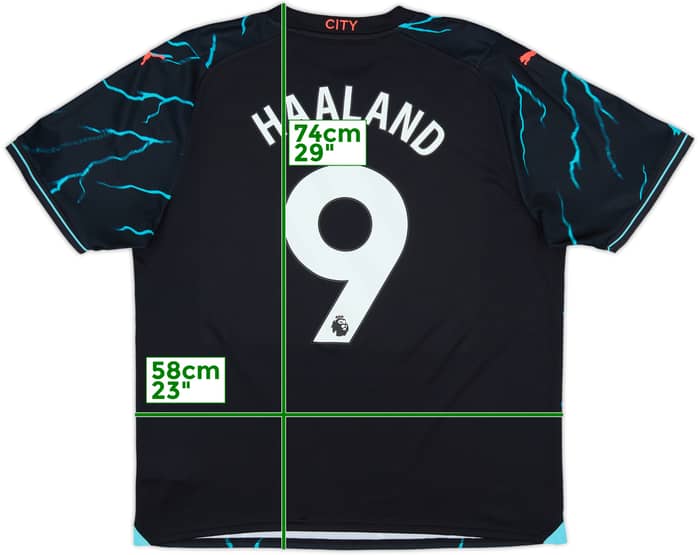 2023-24 Manchester City Third Shirt Haaland #9 - 10/10 - (XL)