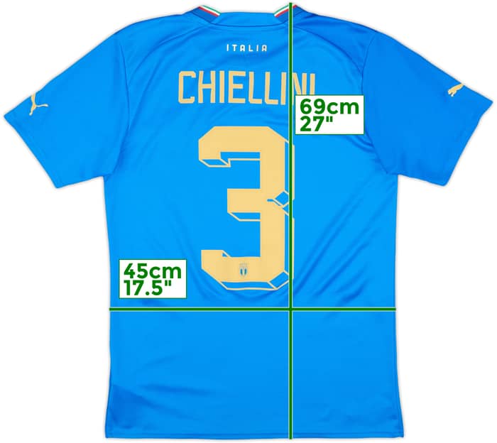 2022-23 Italy Home Shirt Chiellini #3 - 10/10 - (S)