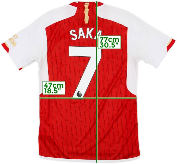 2023-24 Arsenal Home Shirt Saka #7 - 6/10 - (M)