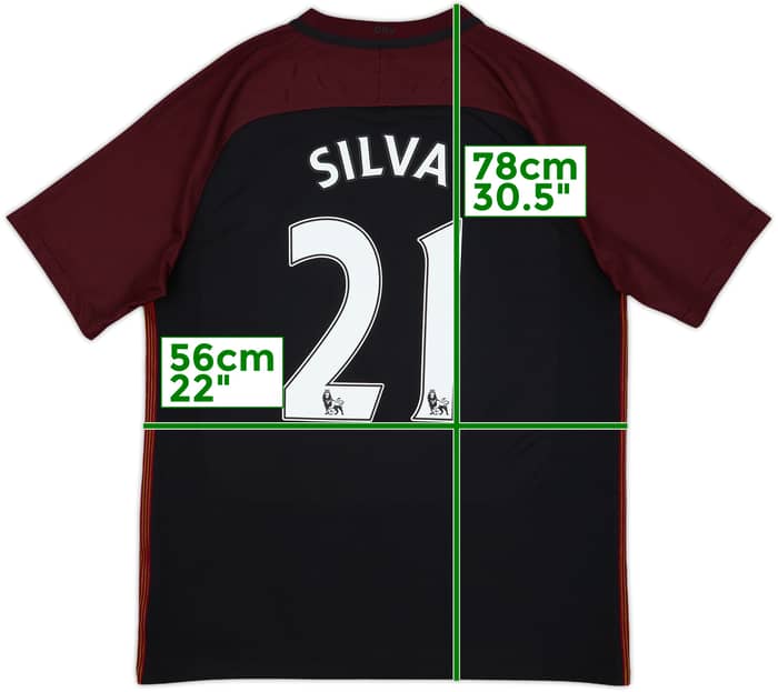 2016-17 Manchester City Away Shirt Silva #21 - 8/10 - (L)