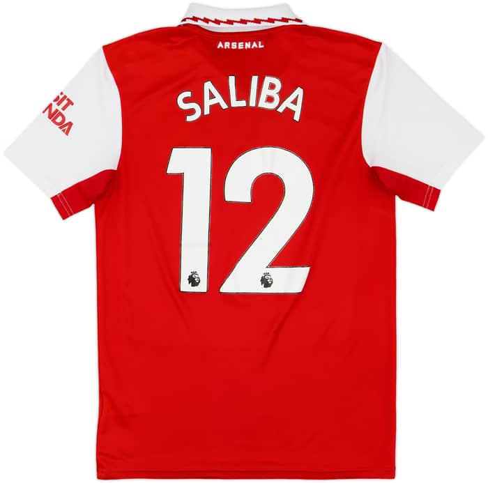 2022-23 Arsenal Home Shirt Saliba #12 - 7/10 - (S)