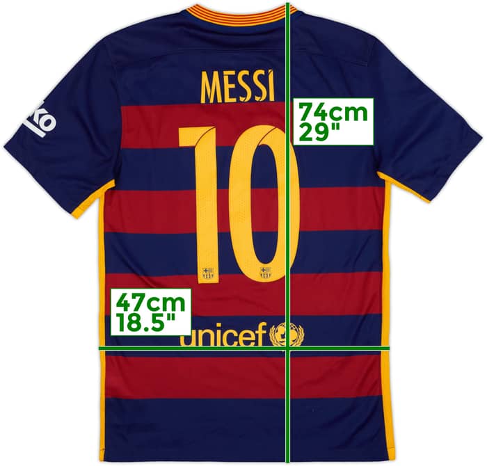 2015-16 Barcelona Home Shirt Messi #10 - 9/10 - (S)