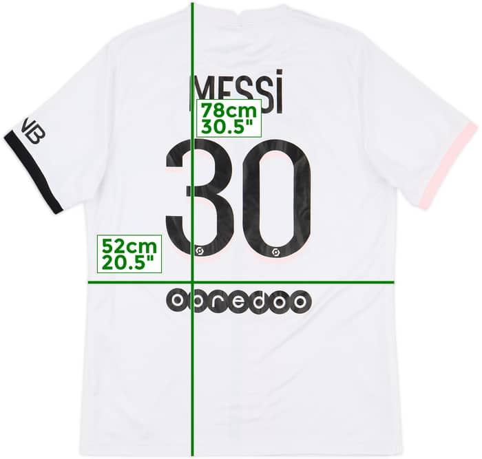 2021-22 Paris Saint-Germain Away Shirt Messi #30 - 6/10 - (L)