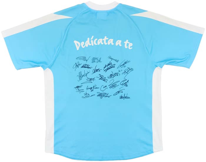 2003-04 Lazio Signed Basic Home Shirt - 6/10 - (L)