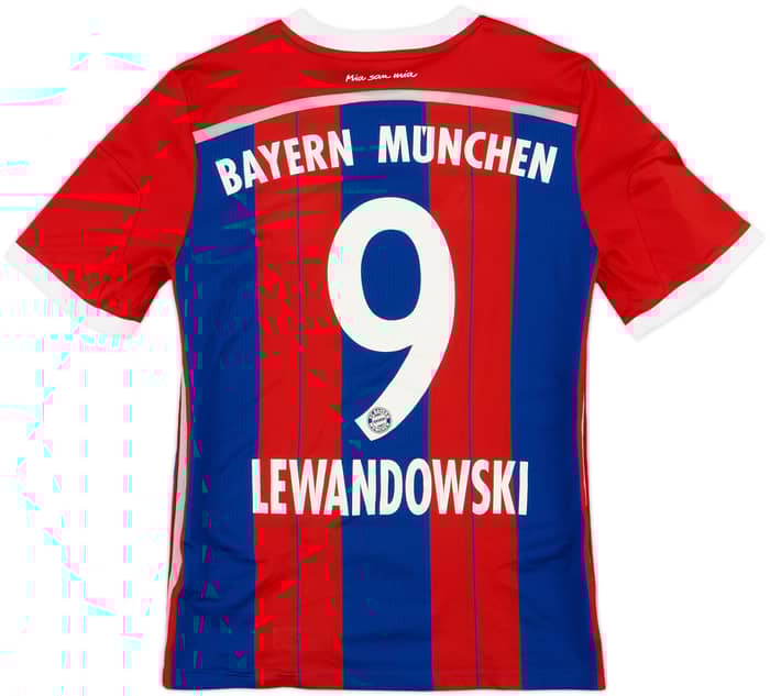 2014-15 Bayern Munich Home Shirt Lewandowski #9 - 6/10 - (L.Boys)