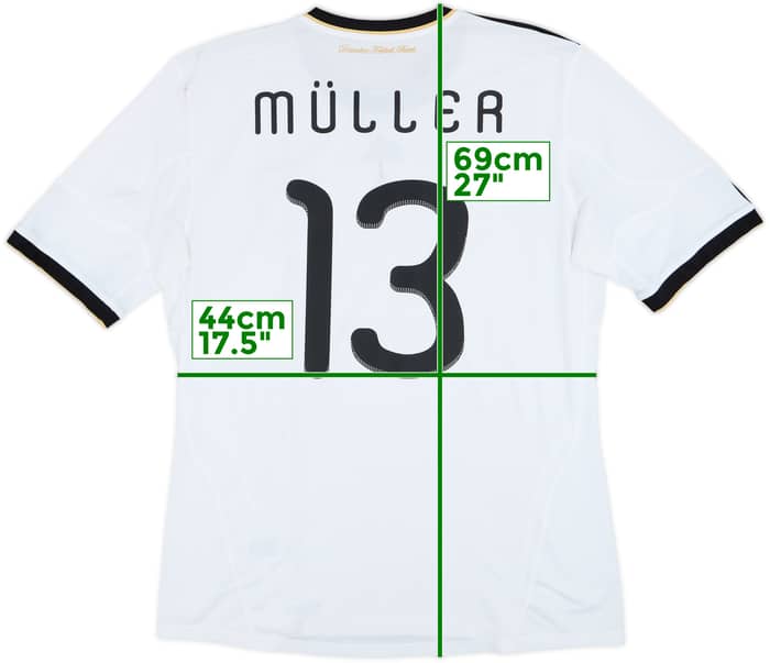 2010-11 Germany Home Shirt Muller #13 - 7/10 - (XL)