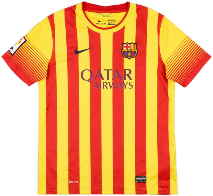 2013-15 Barcelona Away Shirt - 9/10 - (XL.Boys)
