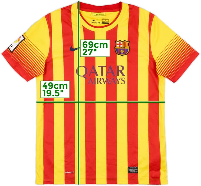 2013-15 Barcelona Away Shirt - 9/10 - (XL.Boys)