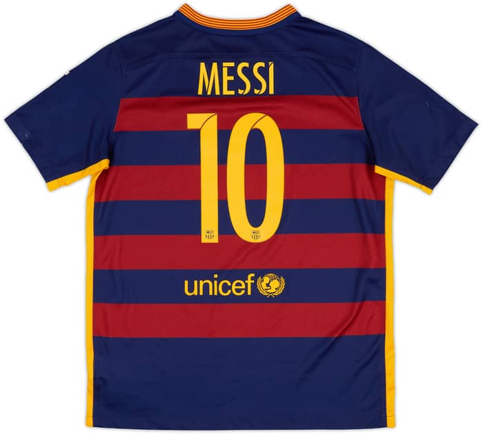 2015-16 Barcelona Home Shirt Messi #10 - 8/10 - (XL.Boys)