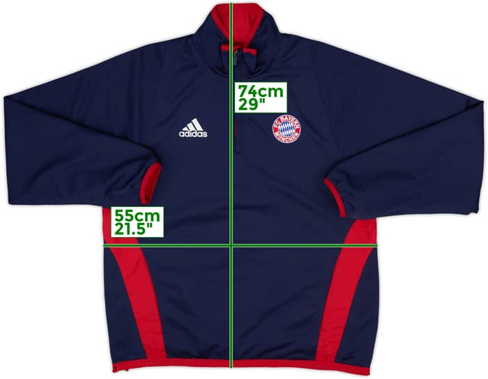 2003-04 Bayern Munich adidas Reversible 1/4 Zip Drill Top - 10/10 - (L)