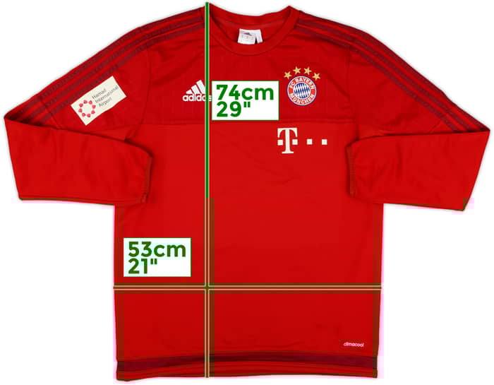 2015-16 Bayern Munich Player Issue adidas Sweat Top #20 - 5/10 - (M)