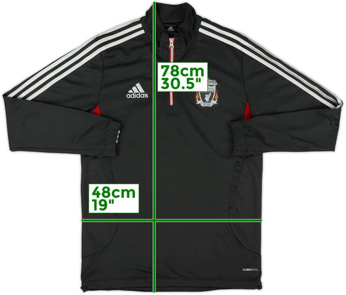 2011-12 Liverpool adidas 1/4 Zip Drill Top - 8/10 - (M)