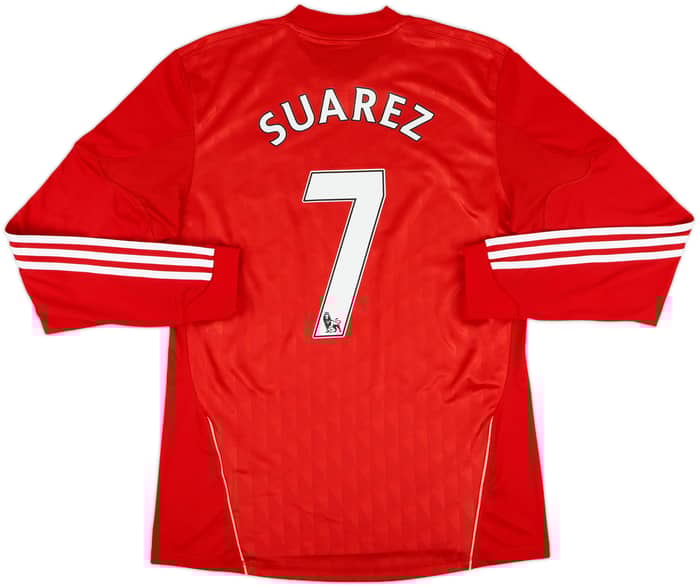2010-12 Liverpool Home L/S Shirt Suarez #7 - 6/10 - (M)