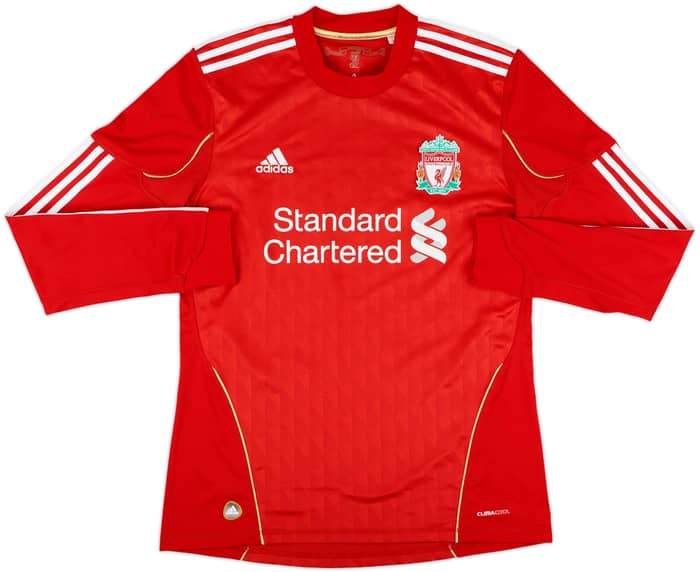 2010-12 Liverpool Home L/S Shirt Suarez #7 - 6/10 - (M)