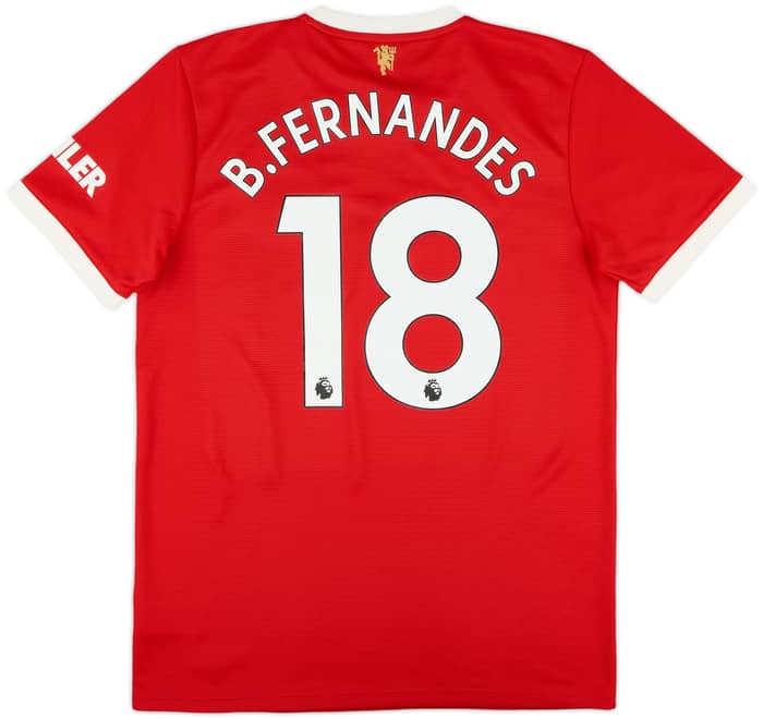 2021-22 Manchester United Home Shirt B.Fernandes #18 - 9/10 - (M)