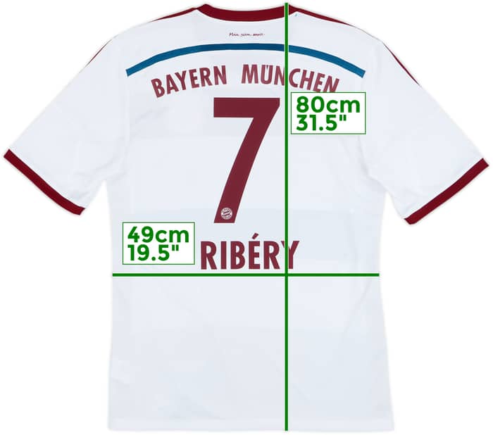 2014-15 Bayern Munich Away Shirt Ribery #7 - 9/10 - (L)