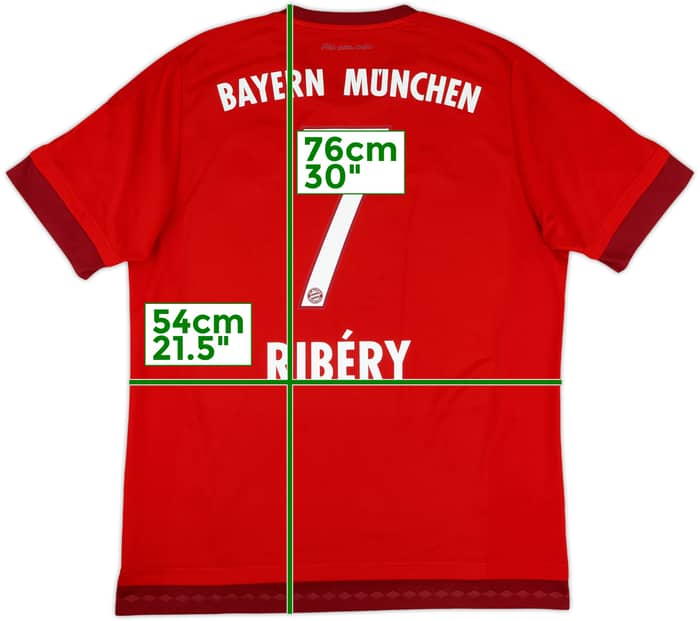 2015-16 Bayern Munich Home Shirt Ribery #7 - 7/10 - (L)