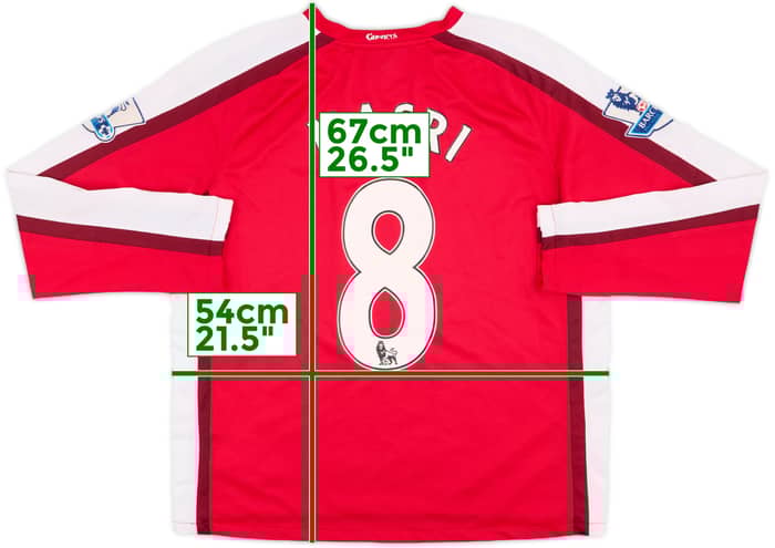 2008-10 Arsenal Home L/S Shirt Nasri #8 - 7/10 - (M)