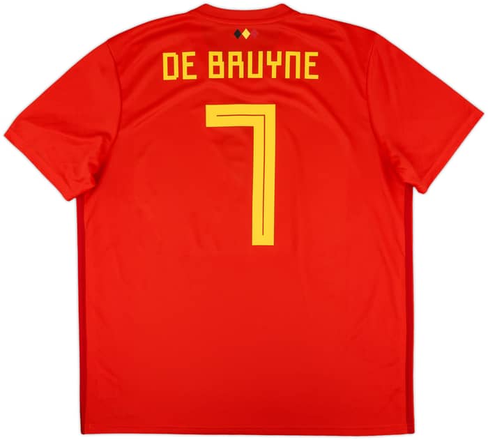 2018-19 Belgium Home Shirt De Bruyne #7 - 10/10 - (XL)