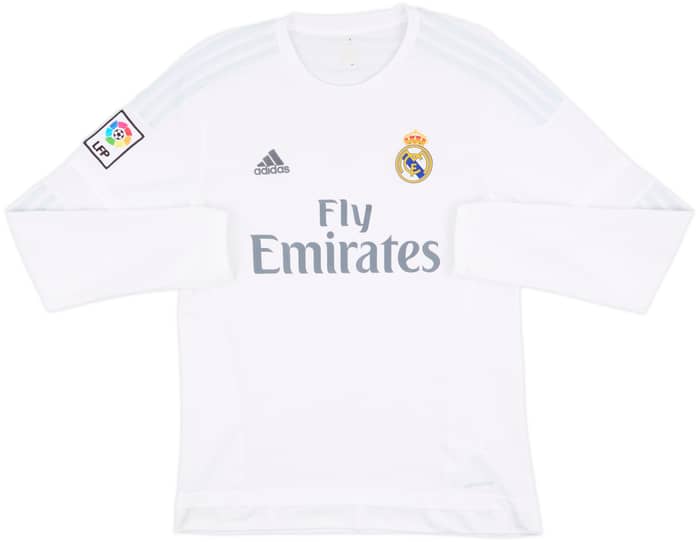 2015-16 Real Madrid Home L/S Shirt Bale #11 - 7/10 - (M)