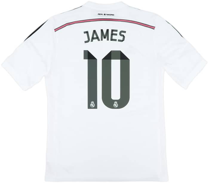 2014-15 Real Madrid Home Shirt James #10 - 7/10 - (L)