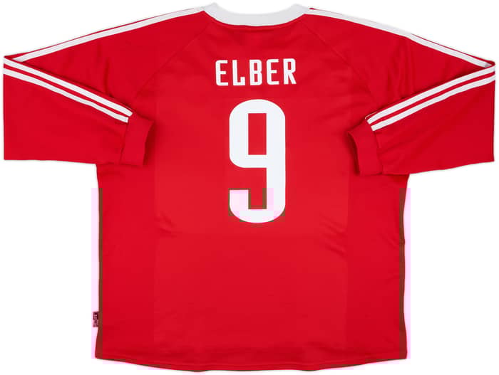 2000-01 Bayern Munich Player Issue CL Home L/S Shirt Elber #9 - 8/10 - (XL)