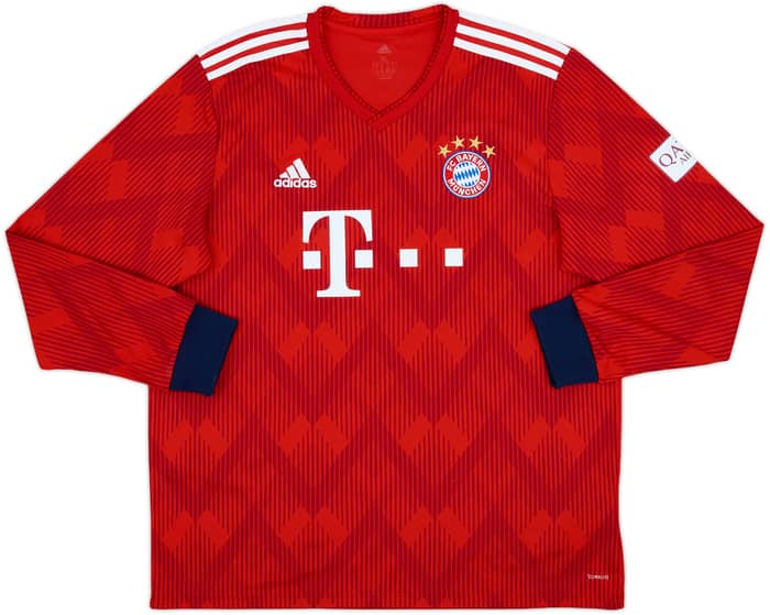 2018-19 Bayern Munich Home L/S Shirt Lewandowski #9 - 8/10 - (XL)