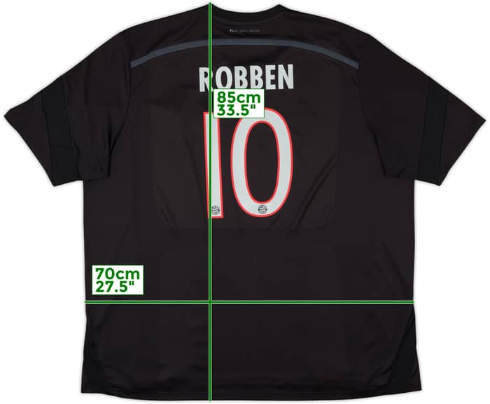 2014-15 Bayern Munich Third Shirt Robben #10 - 7/10 - (3XL)