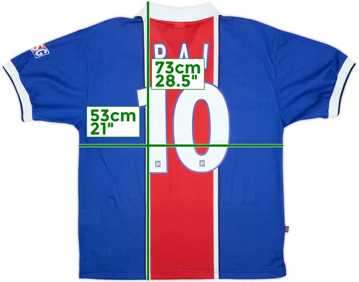 1997-98 Paris Saint-Germain Home Shirt Rai #10 - 9/10 - (M)