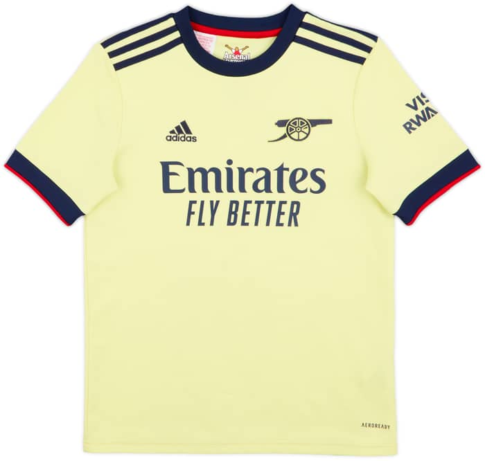 2021-22 Arsenal Away Shirt Aubameyang #14 - 9/10 - (M.Boys)