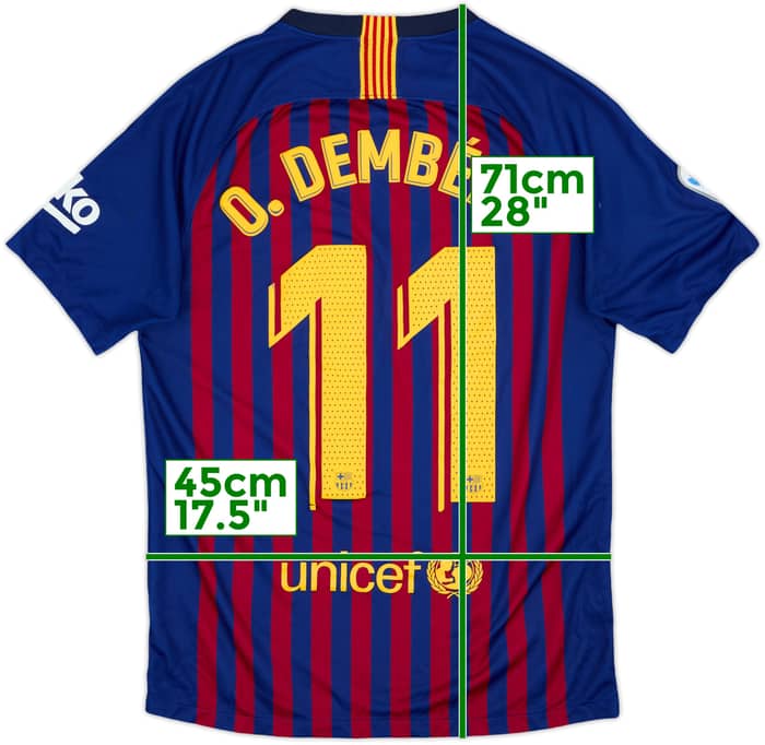 2018-19 Barcelona Home Shirt Dembele #11 - 5/10 - (S)