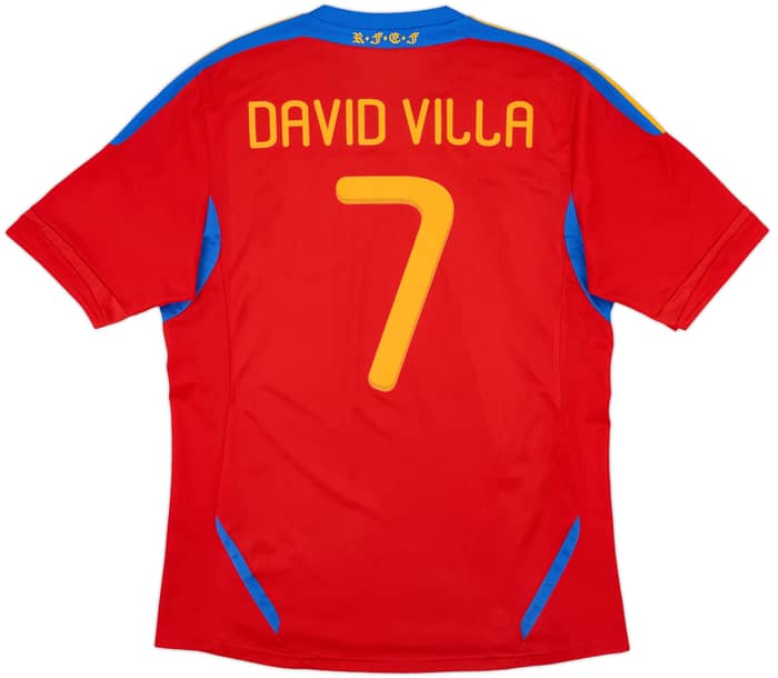 2010-11 Spain Home Shirt David Villa #7 - 8/10 - (L)