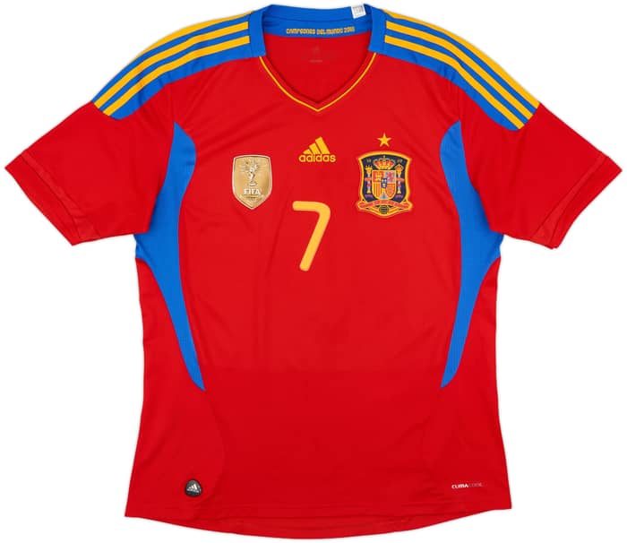 2010-11 Spain Home Shirt David Villa #7 - 8/10 - (L)