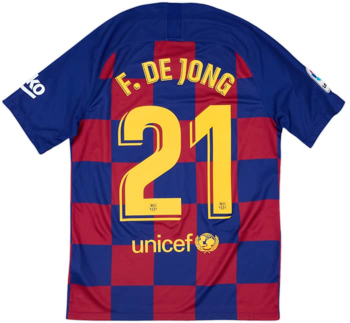 2019-20 Barcelona Home Shirt F.De Jong #21 - 9/10 - (M)