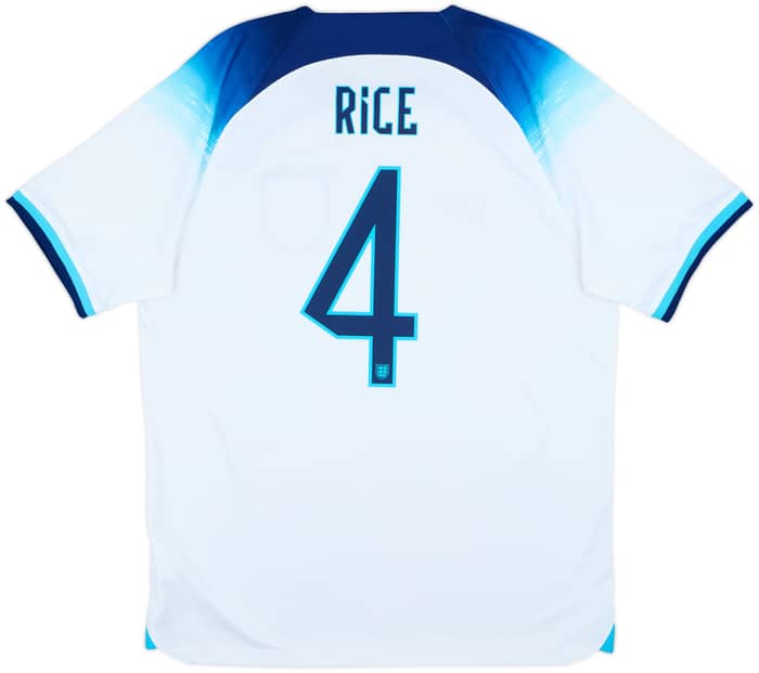 2022-23 England Home Shirt Rice #4 - 10/10 - (L)