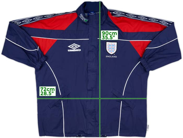 1998-00 England Umbro Hooded Rain Jacket - 8/10 - (L)