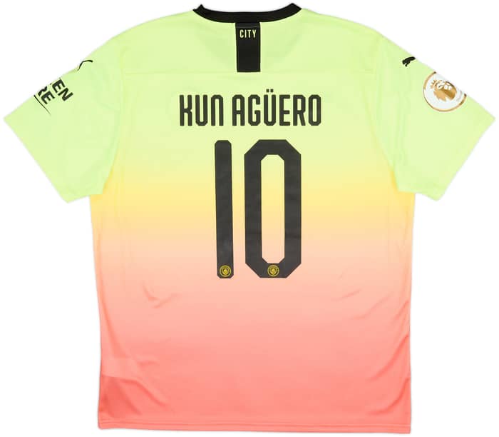 2019-20 Manchester City Third Shirt Kun Aguero #10 - 9/10 - (XL)