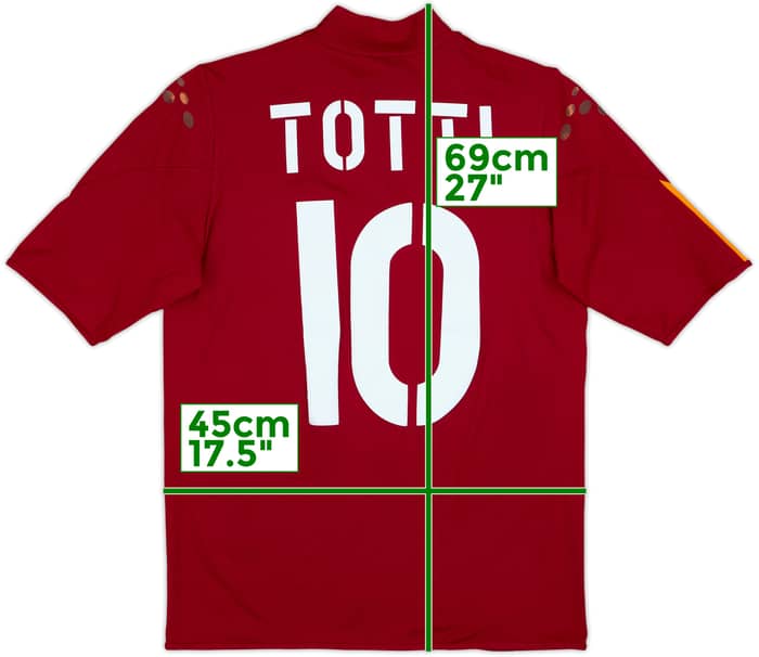 2004-05 Roma Home Shirt Totti #10 - 6/10 - (M)