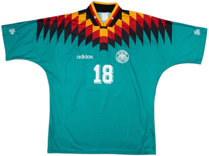 1994-96 Germany Away Shirt Klinsmann #18 - 8/10 - (XL)