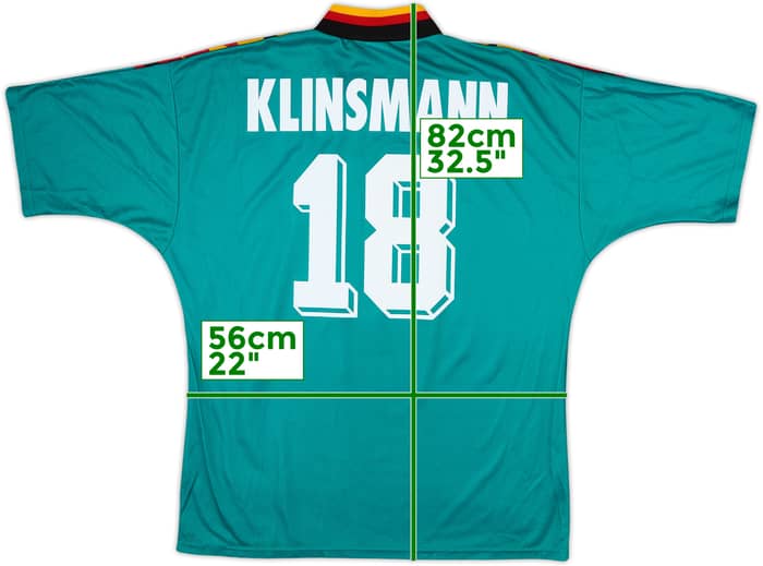 1994-96 Germany Away Shirt Klinsmann #18 - 8/10 - (XL)