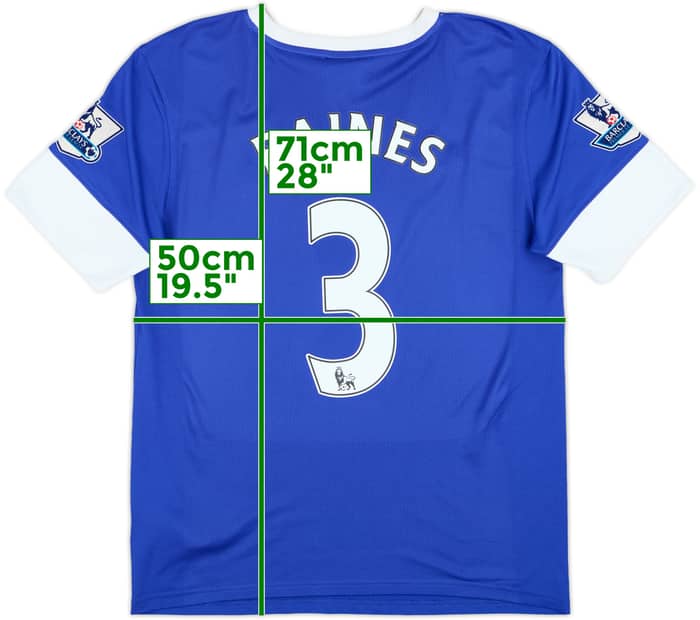 2012-13 Everton Home Shirt Baines #3 - 7/10 - (M)