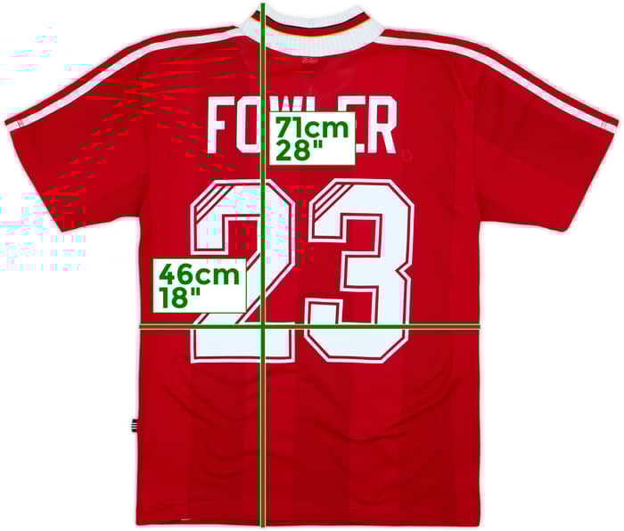 1995-96 Liverpool Home Shirt Fowler #23 - 8/10 - (S)