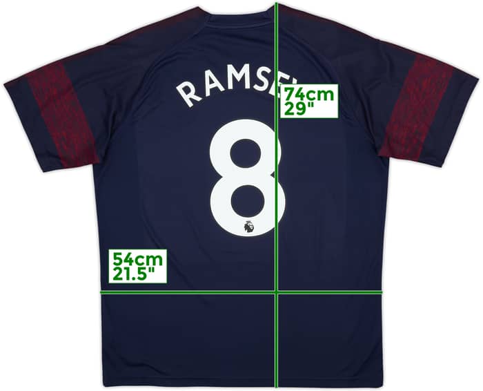 Camiseta de visitante del Arsenal 2018-19 Ramsey #8 - 9/10 - (XL)