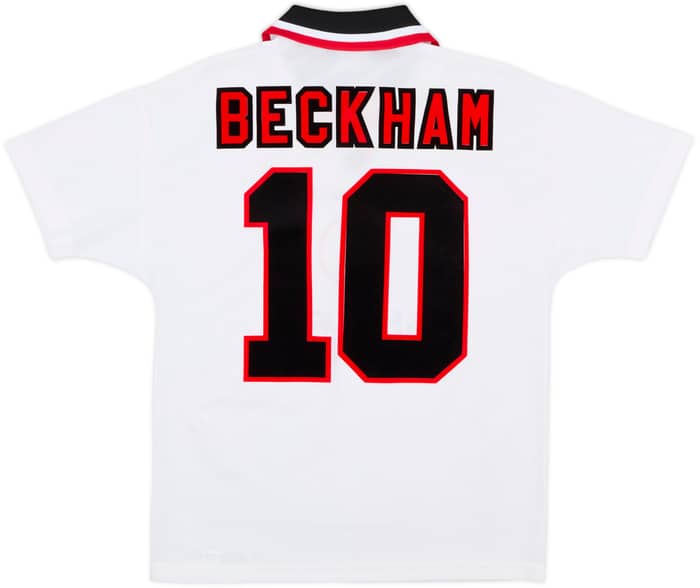 1996-97 Manchester United Away Shirt Beckham #10 - 8/10 - (Y)