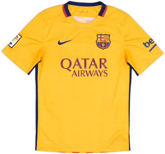 2015-16 Barcelona Away Shirt Suarez #9 - 7/10 - (S)
