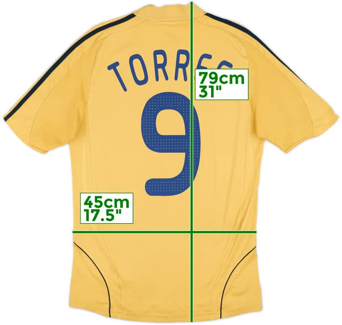 2008-10 Spain Away Shirt Torres #9 - 8/10 - (S)